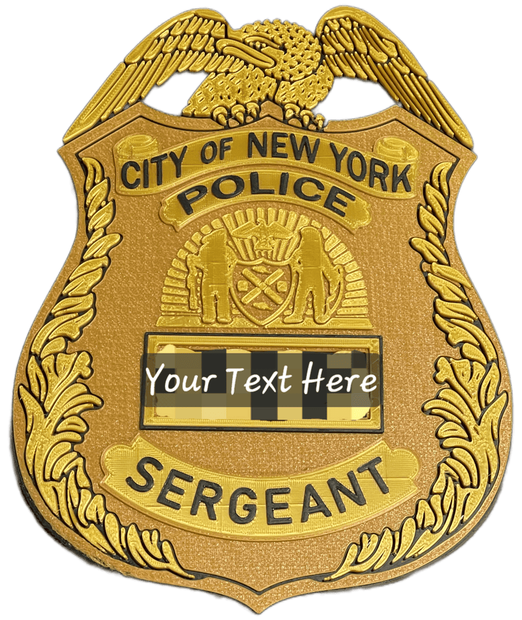 NYPD Badge Replica – 3D Printed Display Piece for Retirement and Promotion