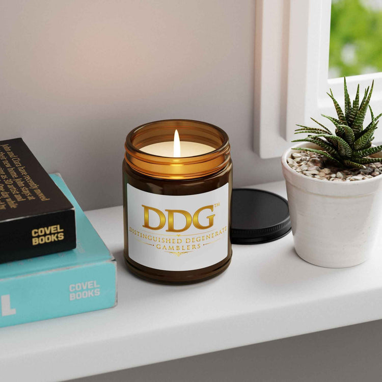 Distinguished Degenerate Gamblers Scented Soy Candle — Amber Jar (Multi-Size)