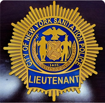 NYC Sanitation Badge Replica – 3D Printed DSNY Badge for Retirement, Promotion & Display