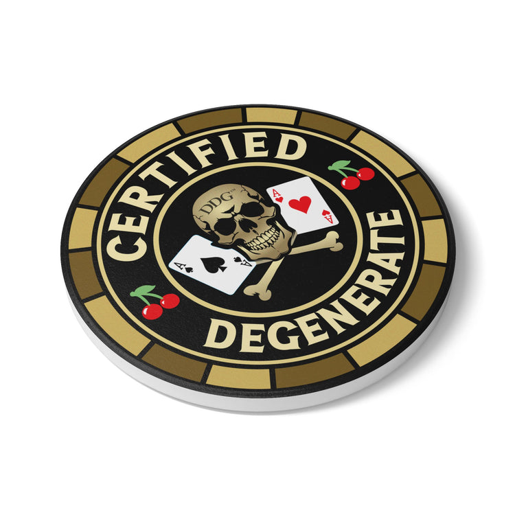 Certified Degenerate Ceramic Coaster — Barware Gift