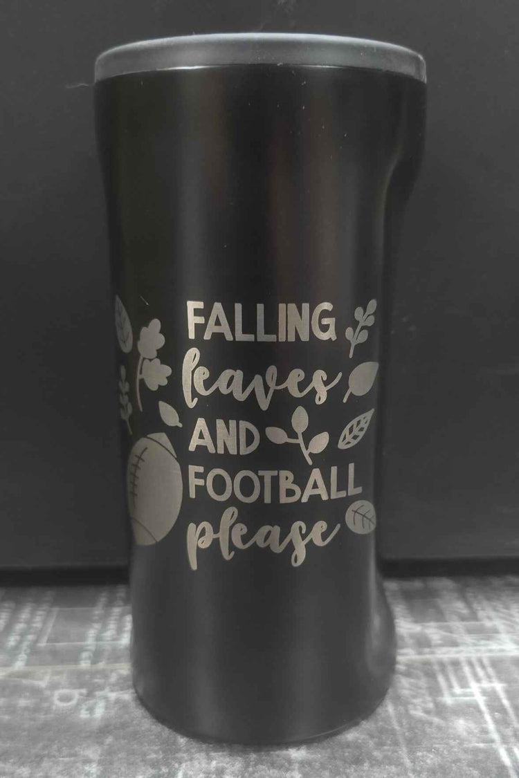 Falling Leaves Can Koozie – Autumn Skinny Cooler with Fall Leaves Design