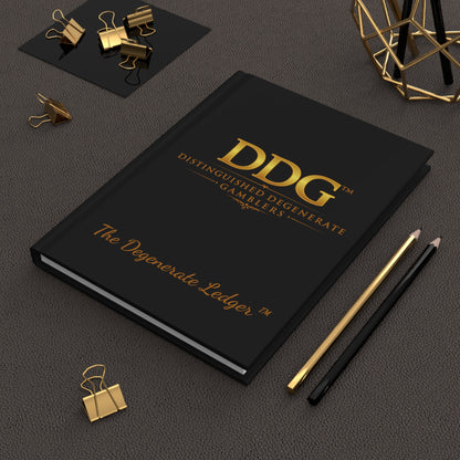 Distinguished Degenerate Ledger Hardcover Journal — Betting Tracker for Gamblers