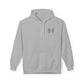 Personalized NY Strongest Green Stripe American Flag Fleece Hoodie with Sanitation Worker Badge