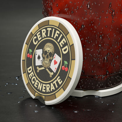 Certified Degenerate Soapstone Car Coaster