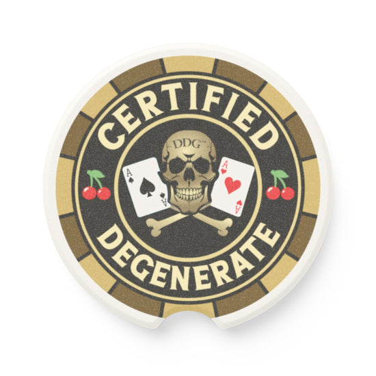 Certified Degenerate Soapstone Car Coaster