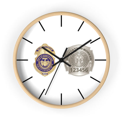 DSNY Supervisor/Sanitation Worker Wall Clock Personalized  - White