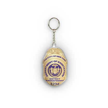 DSNY Superintendent Badge Personalized Mini Plush Keychain