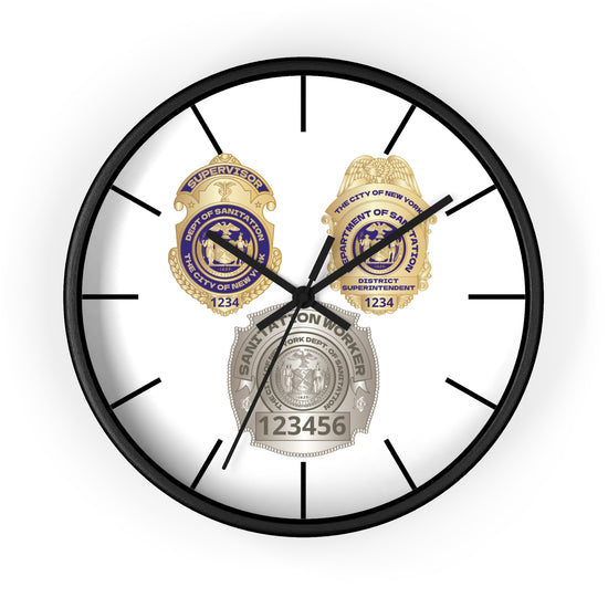 DSNY Superintendent/Supervisor/Sanitation Worker Wall Clock Personalized  - White