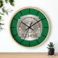 DSNY Sanitation Worker Wall Clock Personalized  - Green