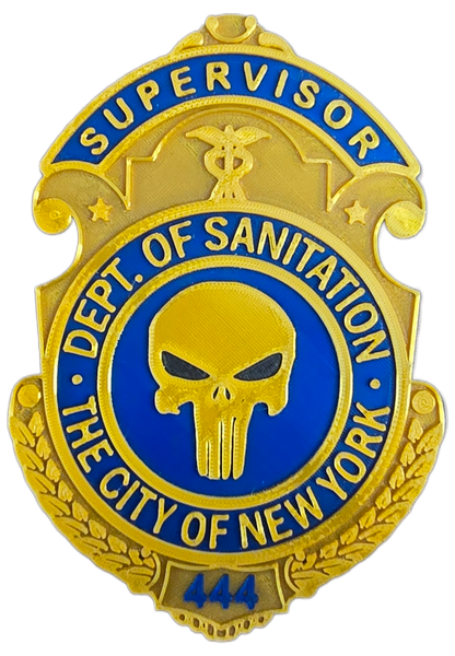NYC Sanitation Badge – 3D Printed DSNY Replica | Retirement, Promotion & Display Piece image 5