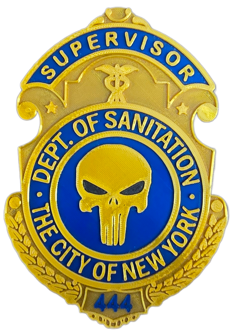 NYC Sanitation Badge – 3D Printed DSNY Replica | Retirement, Promotion & Display Piece image 5