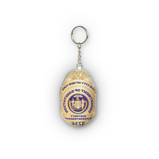 DSNY Superintendent Badge Personalized Mini Plush Keychain