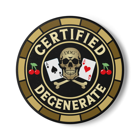 Certified Degenerate Ceramic Coaster — Barware Gift