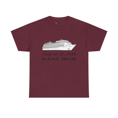 Personalized Alaska Cruise T-Shirt - July 24-31, 2026 Cruise Souvenir Tee