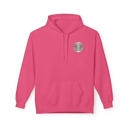 Personalized NY Strongest Green Stripe American Flag Fleece Hoodie with Sanitation Worker Badge