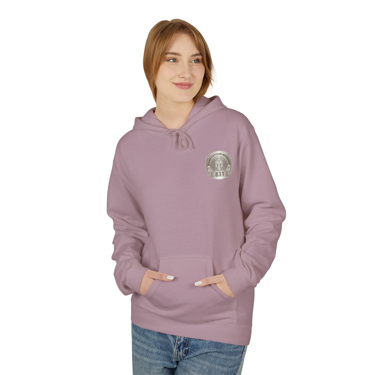 Personalized NY Strongest Green Stripe American Flag Fleece Hoodie with Sanitation Worker Badge - 3D Print Solutions LLC