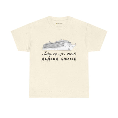 Personalized Alaska Cruise T-Shirt - July 24-31, 2026 Cruise Souvenir Tee