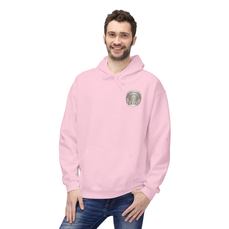 Personalized NY Strongest Green Stripe American Flag Fleece Hoodie with Sanitation Worker Badge - 3D Print Solutions LLC