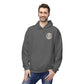 Personalized NY Strongest Green Stripe American Flag Fleece Hoodie with Sanitation Worker Badge