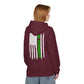 Personalized NY Strongest Green Stripe American Flag Fleece Hoodie with Sanitation Worker Badge