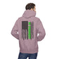 Personalized NY Strongest Green Stripe American Flag Fleece Hoodie with Sanitation Worker Badge - 3D Print Solutions LLC