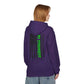 Personalized NY Strongest Green Stripe American Flag Fleece Hoodie with Sanitation Worker Badge