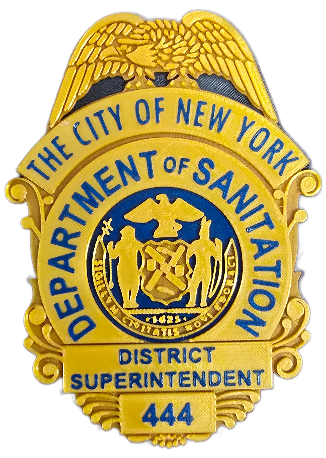 NYC Sanitation Badge – 3D Printed DSNY Replica | Retirement, Promotion & Display Piece image 6