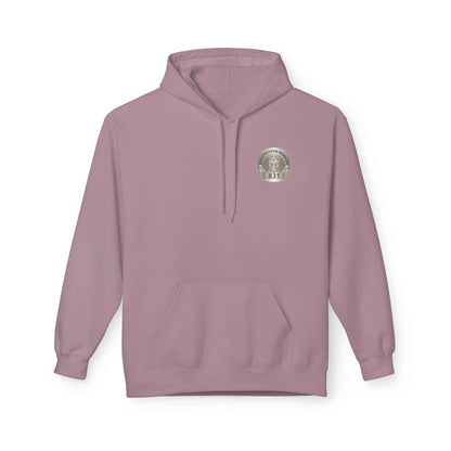 Personalized NY Strongest Green Stripe American Flag Fleece Hoodie with Sanitation Worker Badge
