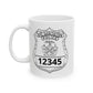 Personalized DSNY Sanitation Police Mug — Custom Name & Badge Number (11oz/15oz)