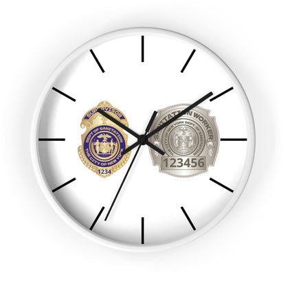 DSNY Supervisor/Sanitation Worker Wall Clock Personalized  - White