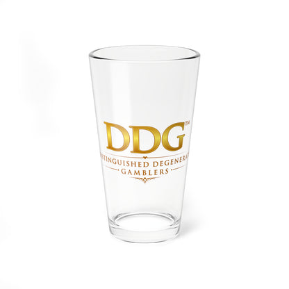 Distinguished Degenerates Gamblers 16oz Glass