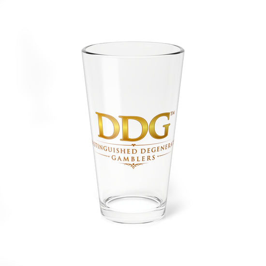 Distinguished Degenerates Gamblers 16oz Glass