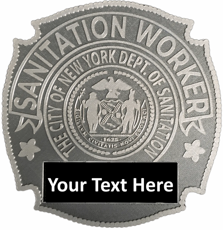 NYC Sanitation Badge – 3D Printed DSNY Replica | Retirement, Promotion & Display Piece image 0