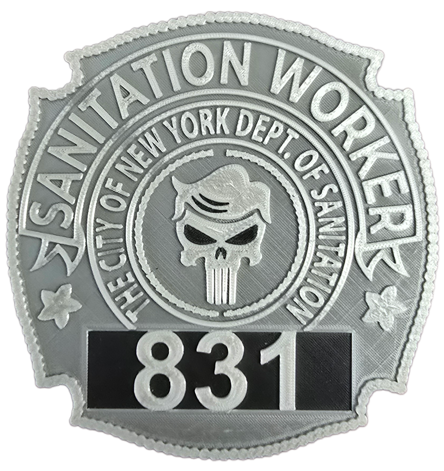 NYC Sanitation Badge – 3D Printed DSNY Replica | Retirement, Promotion & Display Piece image 3