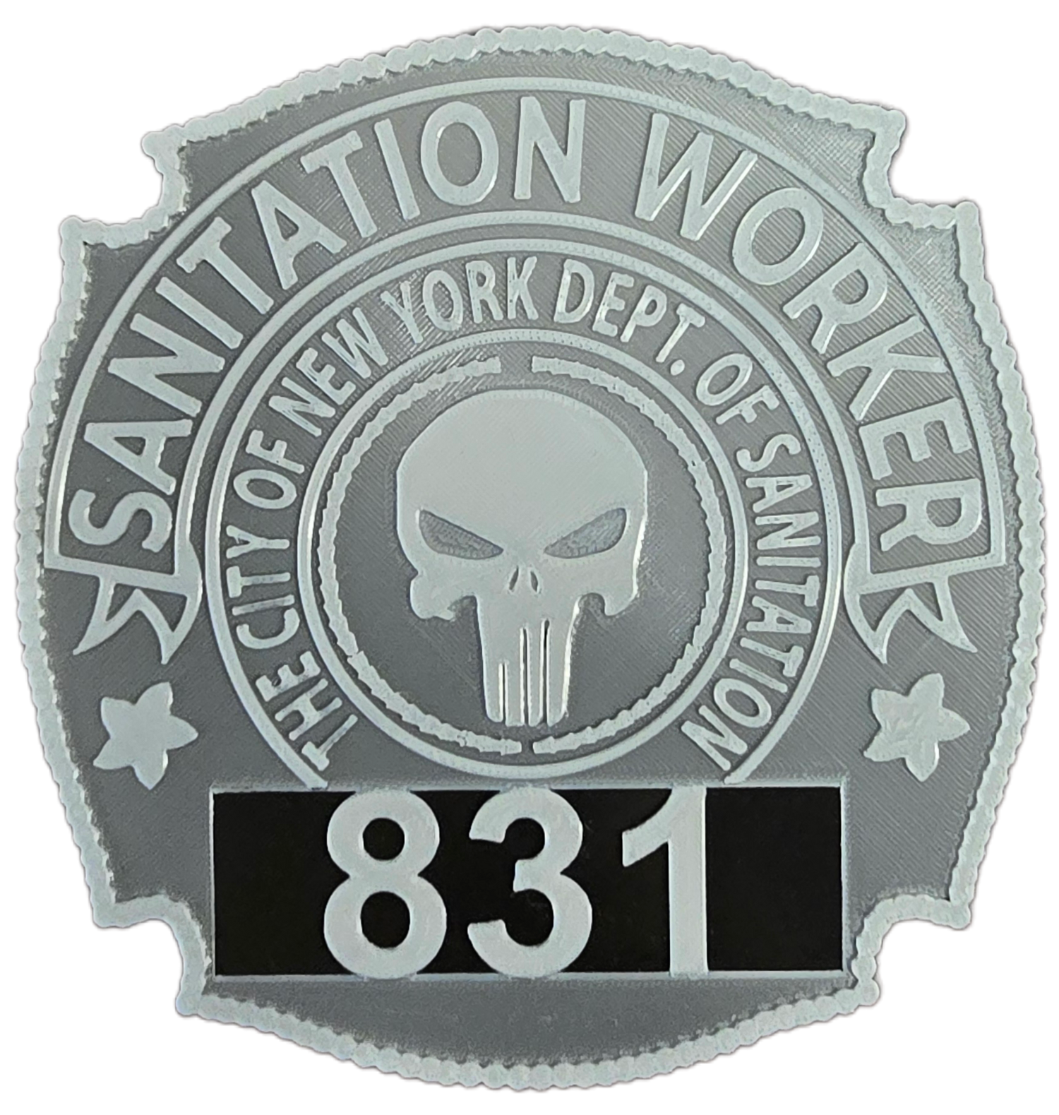 NYC Sanitation Badge – 3D Printed DSNY Replica | Retirement, Promotion & Display Piece image 2