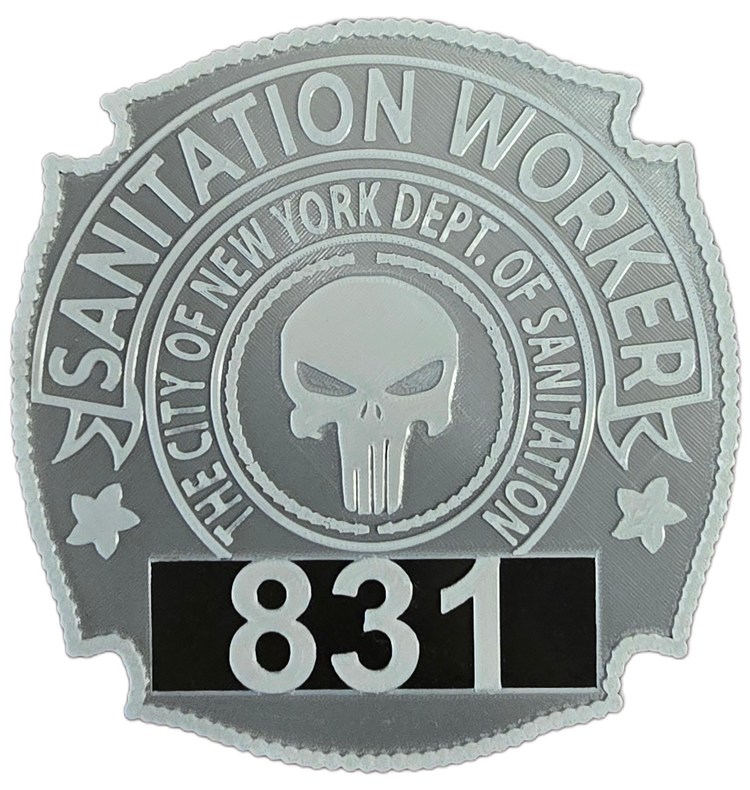 NYC Sanitation Badge – 3D Printed DSNY Replica | Retirement, Promotion & Display Piece image 2