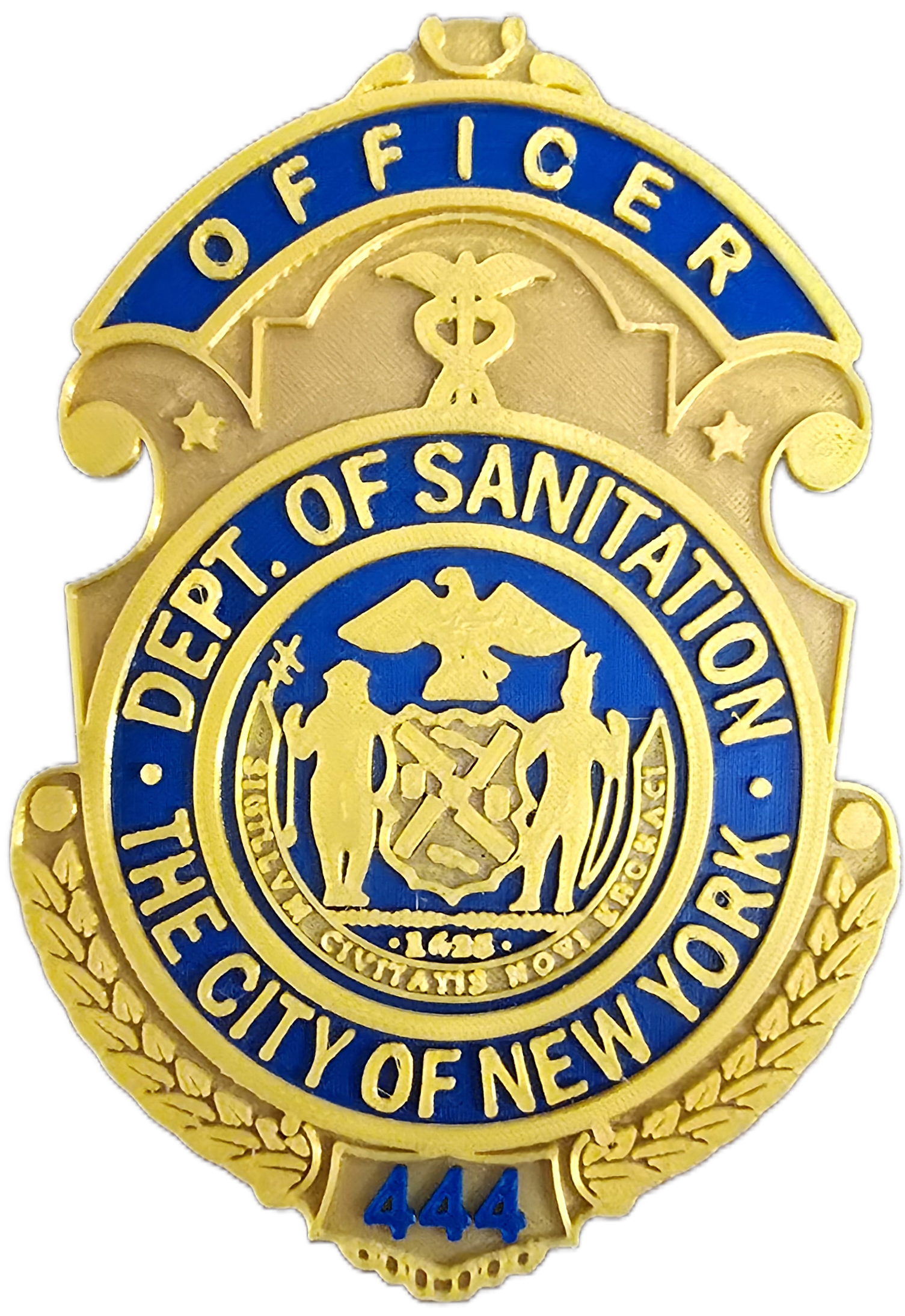 NYC Sanitation Badge – 3D Printed DSNY Replica | Retirement, Promotion & Display Piece image 4