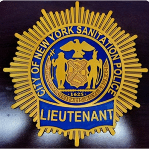 NYC Sanitation Badge – 3D Printed DSNY Replica | Retirement, Promotion & Display Piece